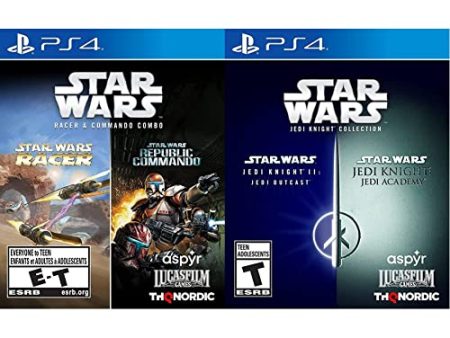 STAR WARS JEDI KNIGHT COLLECTION PLAYSTATION 4 AND STAR WARS RACER & COMMANDO COMBO PACK PLAYSTATION 4 Online now