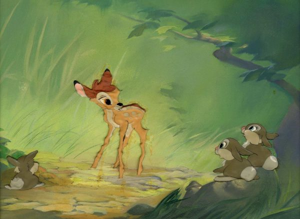 Bambi Original Production Cel and Background: Bambi and Bunnies Online