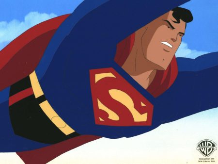 Superman the Animated Series Original Production Cel with Matching Drawing: Superman Online Hot Sale