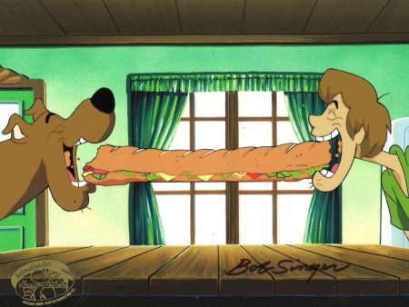 Scooby-Doo on Zombie Island Original Production Cel With Matching Drawing: Scooby and Shaggy Online now