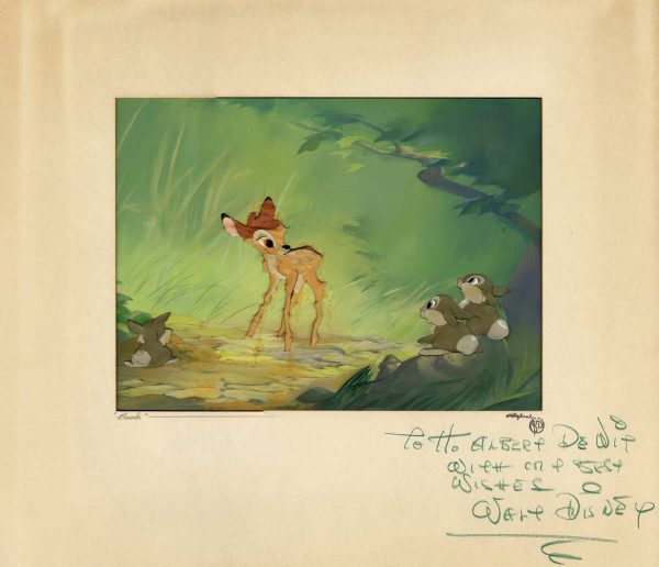 Bambi Original Production Cel and Background: Bambi and Bunnies Online