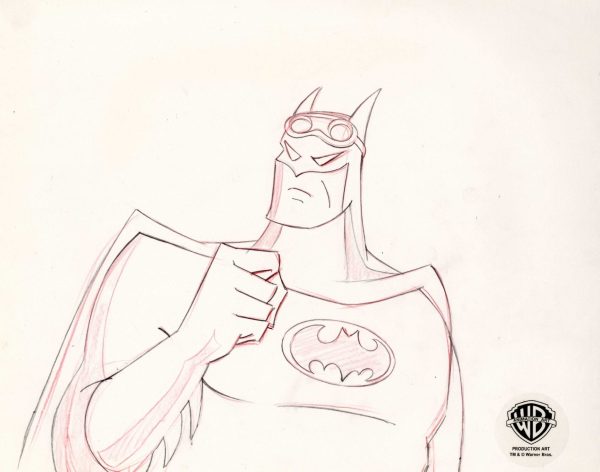 Batman The Animated Series Original Production Drawing: Batman Supply