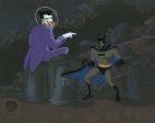 Batman The Animated Series Original Production Cel On Original Background with Matching Drawing: Batman and Joker Cheap