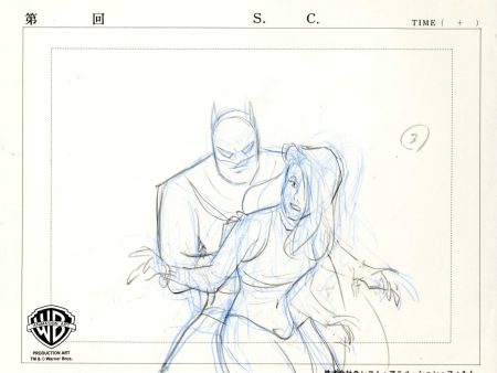 Batman The Animated Series Original Production Drawing: Batman and Talia Al Ghul Fashion