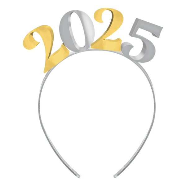 2025 New Year Electroplated Headband 9.25inch Supply