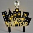 Light Up New Year’s Eve Skyline Cake Topper 5in x 6in For Discount