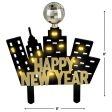 Light Up New Year’s Eve Skyline Cake Topper 5in x 6in For Discount