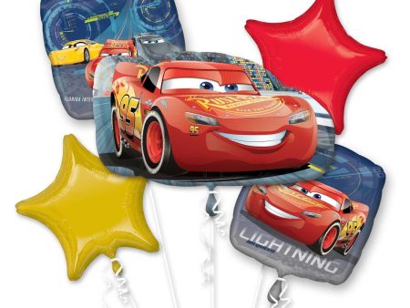 Lightning McQueen Balloon Bouquet 5pcs For Sale