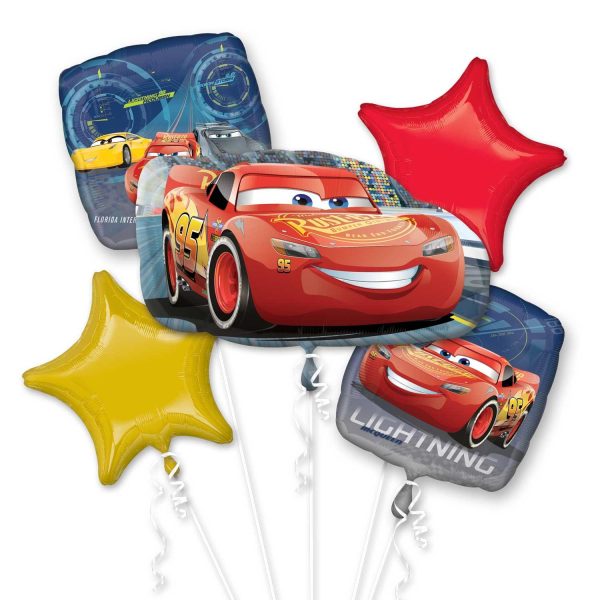 Lightning McQueen Balloon Bouquet 5pcs For Sale