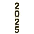 2025 New Year’s Jumbo Hanging Decoration 60in X 10in Cheap