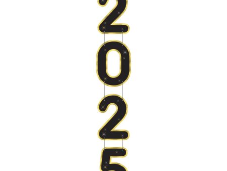 2025 New Year’s Jumbo Hanging Decoration 60in X 10in Cheap